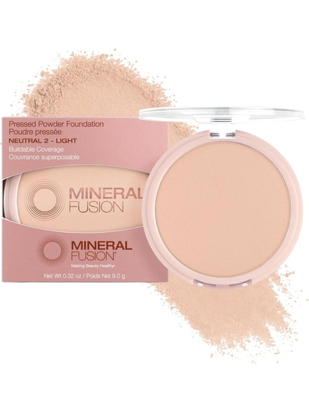 Pressed Powder Foundation - Mineral Formula, Neutral Shade, Flawless Finish